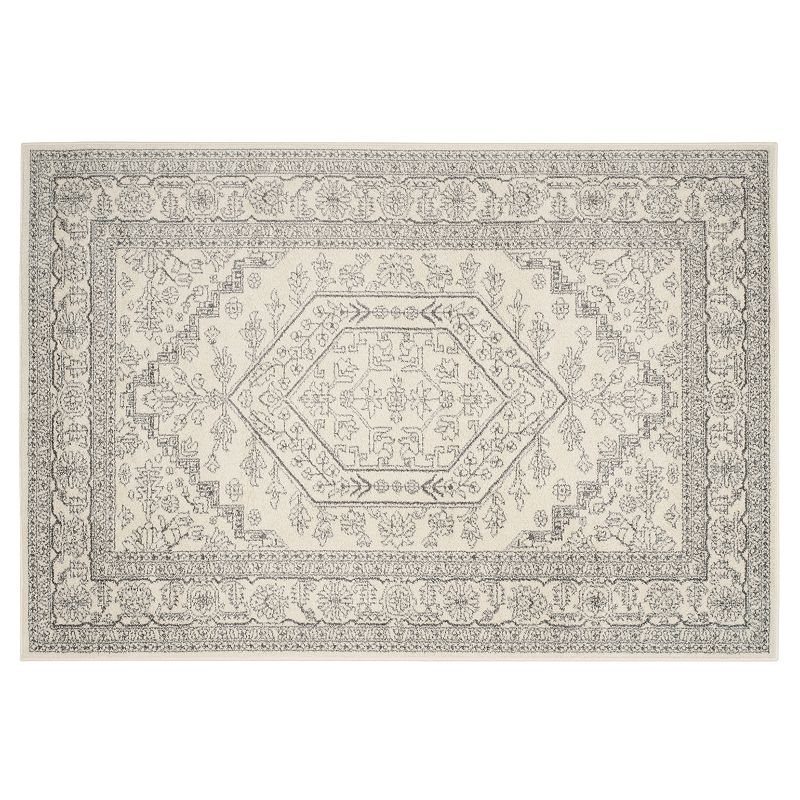 Safavieh Adirondack Cyan Framed Floral Rug, White, 2.5X4 Ft