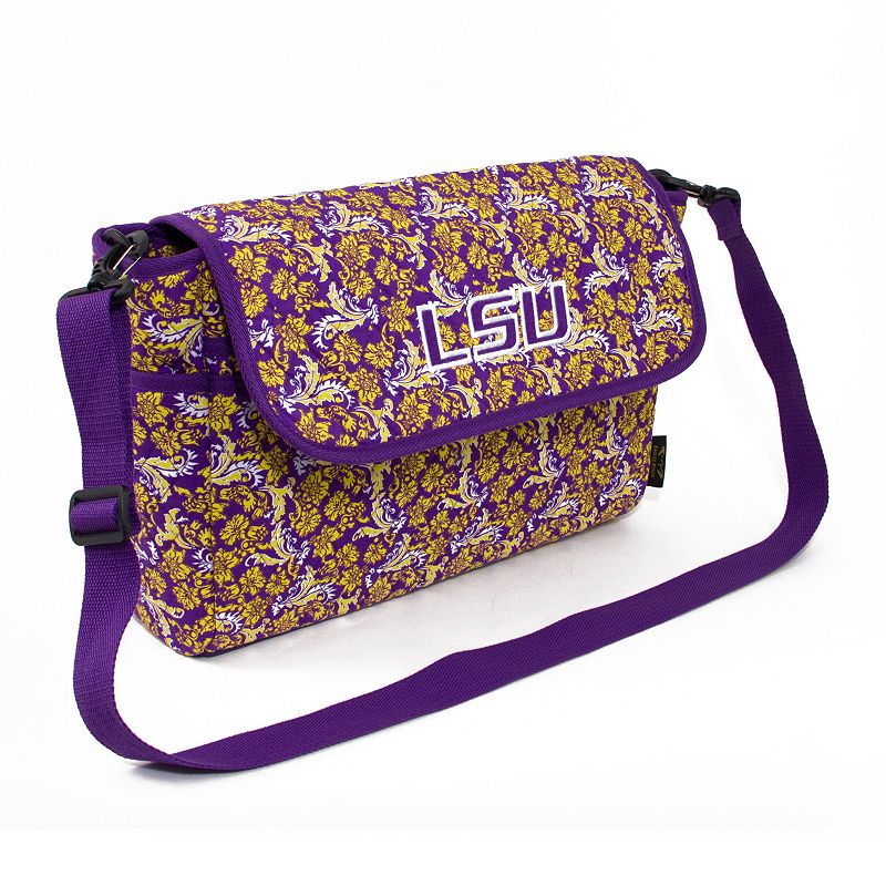 LSU Tigers Bloom Messenger Bag, Multicolor