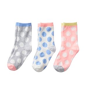 Girls 4-6 Carter's 3-pk. Dot Crew Socks