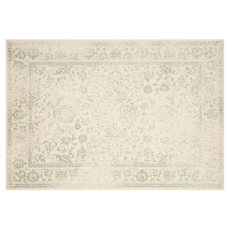 Safavieh Adirondack Deja Framed Floral Rug, White, 8Ft Sq