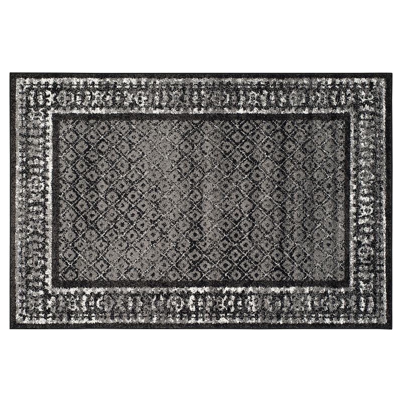 Safavieh Adirondack Catrine Framed Lattice Rug, Black, 6X9 Ft