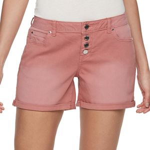 Women's Jennifer Lopez Button Fly Cuffed Jean Shorts