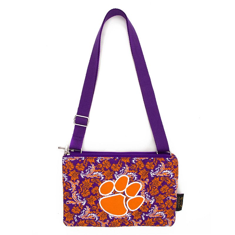 Clemson Tigers Bloom Crossbody Bag, Multicolor