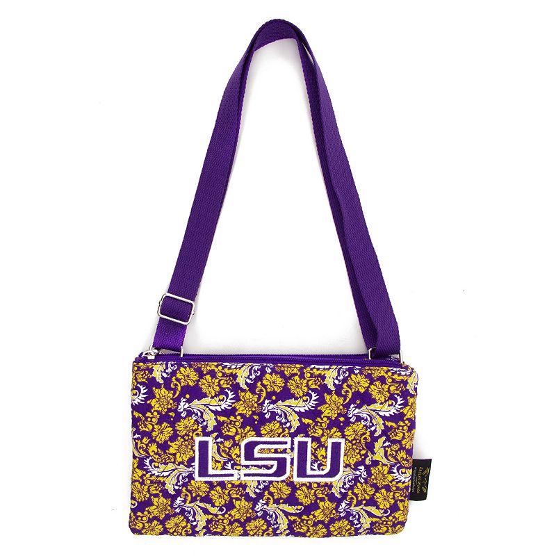 LSU Tigers Bloom Crossbody Bag, Multicolor