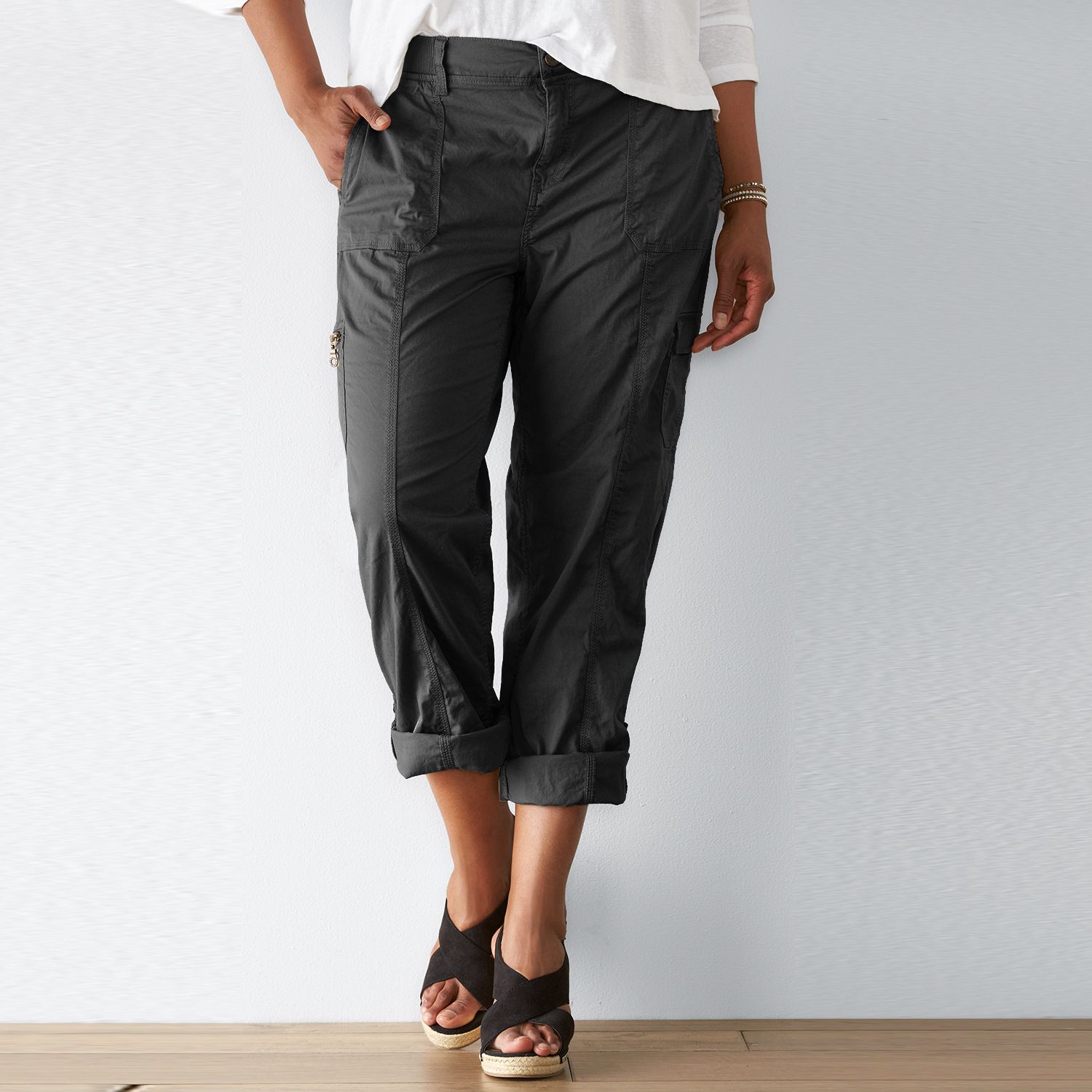 plus size cargo pants with pockets