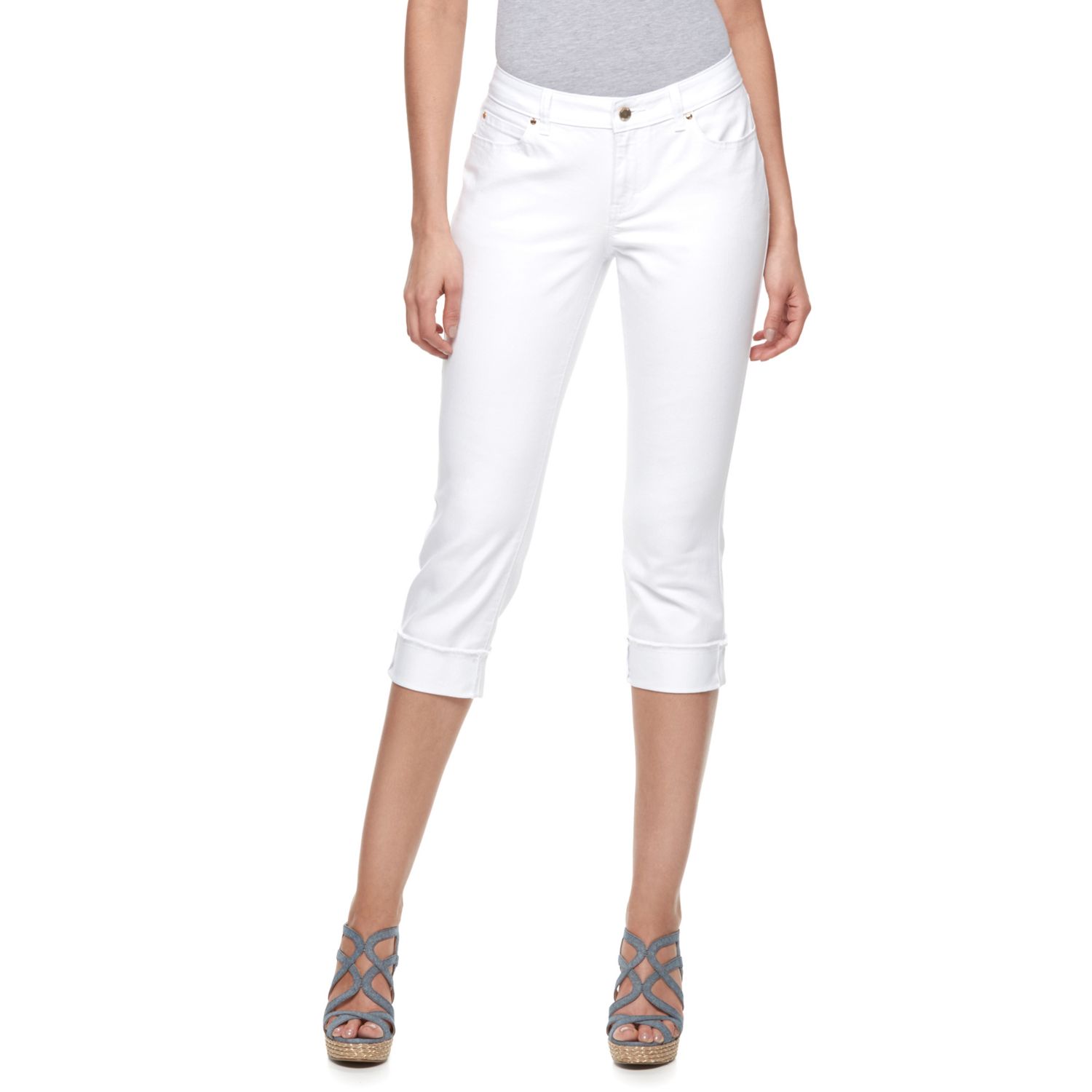 white jean capris