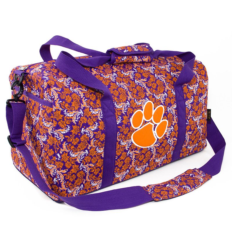 Clemson Tigers Bloom Large Duffle Bag, Multicolor