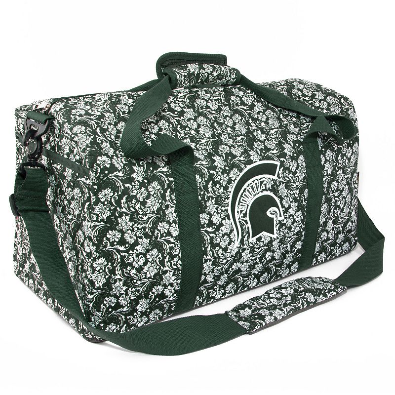 Michigan State Spartans Bloom Large Duffle Bag, Multicolor