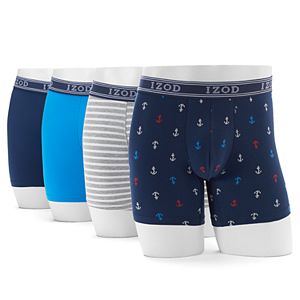 Men's IZOD Print Knit 4-Pack Boxers
