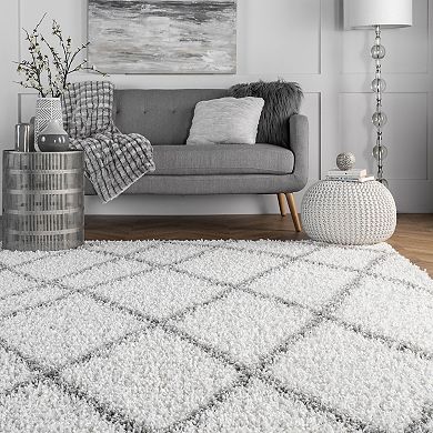 nuLOOM Alvera Easy Shag Lattice Rug