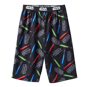 Boys 4-16 Star Wars Light Saber Lounge Shorts