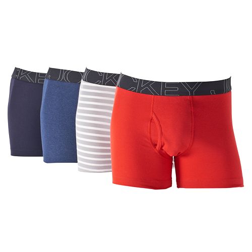 Men's Jockey 4-pack Active Blend Mid-Rise Performance Boxer Briefs