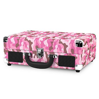 Victrola Patterned Suitcase Record Player with Bluetooth