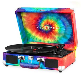 Victrola Patterned Suitcase Record Player with Bluetooth