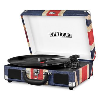 Victrola Patterned Suitcase Record Player with Bluetooth
