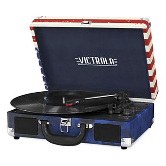 Victrola Patterned Suitcase Record Player with Bluetooth