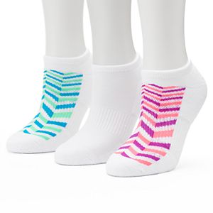 Women's Tek Gear® 3-pk. Performance Chevron Marled Quarter Socks