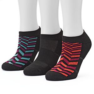 Women's Tek Gear® 3-pk. Performance Chevron Marled Quarter Socks