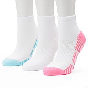 Women's Tek Gear® 3-pk. Performance Chevron Marled Quarter Socks