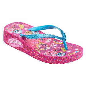 Girls 4-16 Shopkins D'lish Donut, Dolly Donut & Polly Donut Wedge Flip Flops