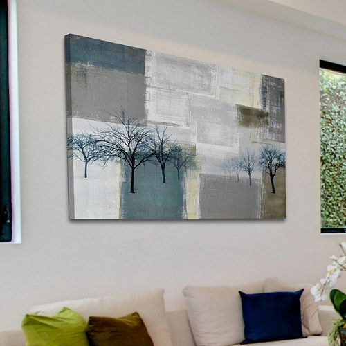 Parvez Taj Blue Trees Canvas Wall Art