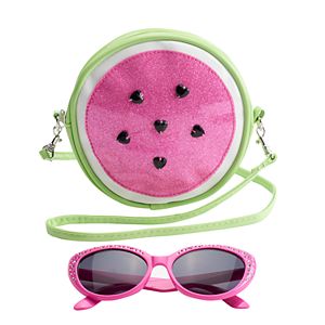Girls 4-16 Watermelon Crossbody Bag & Sunglasses Set