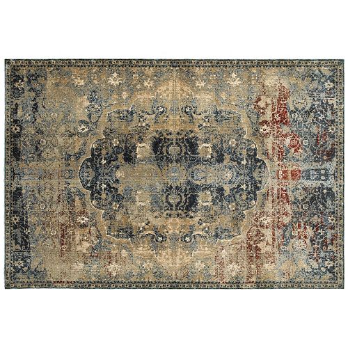 StyleHaven Evans Regal Traditions Framed Floral Rug