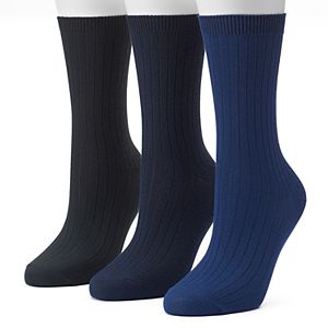 Women's SONOMA Goods for Life™ 3-pk. Marled Ribbed Crew Socks