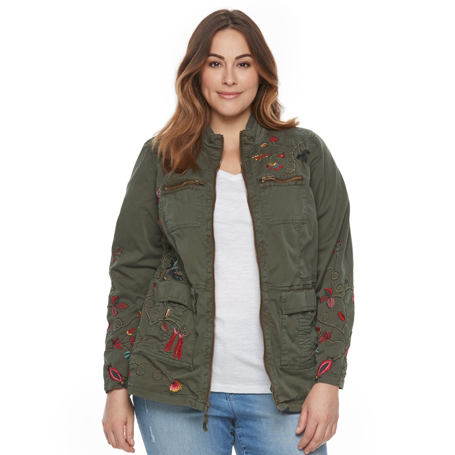 kohl's plus size denim jacket