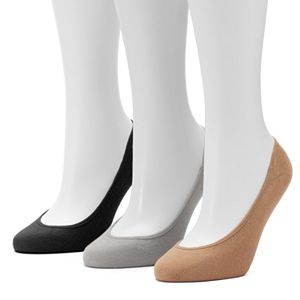 Women's Apt. 9® 3-pk. Low Cut Non-Slip Liner Socks