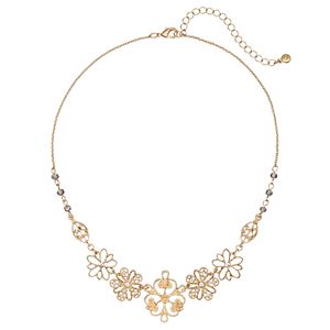 LC Lauren Conrad Textured Openwork Flower Necklace