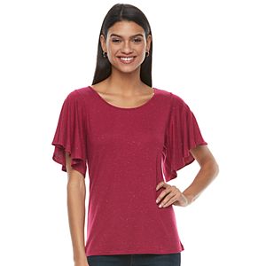Women's Apt. 9® Marled Flutter Tee