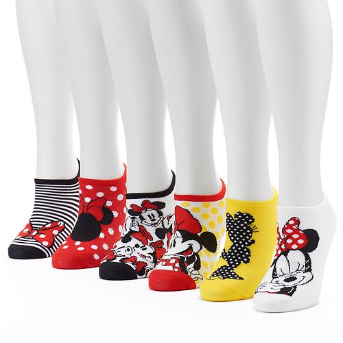 Disney’s Minnie Mouse Women' 6-Pack No-Show Socks