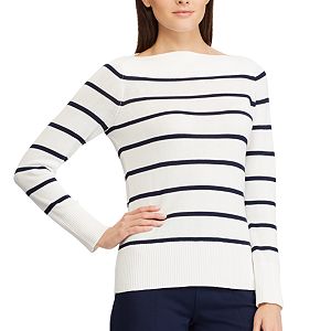 Women's Chaps Striped Boatneck Sweater