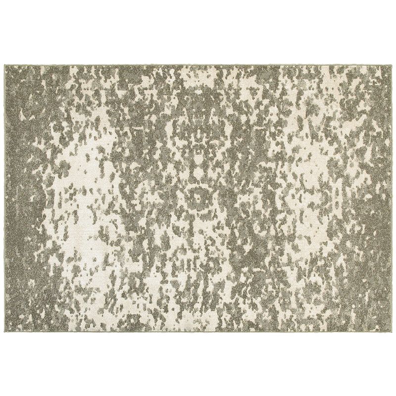 StyleHaven Riley Dappled Days Abstract Plush Rug, Beig/Green, 6.5X9.5 Ft