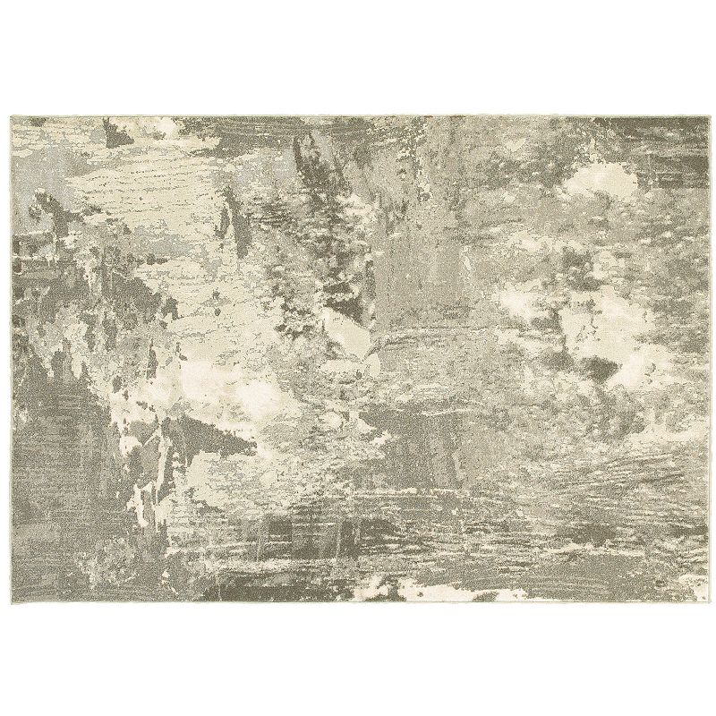 StyleHaven Riley Stoneworks Abstract Plush Rug, Beig/Green, 2X7.5 Ft