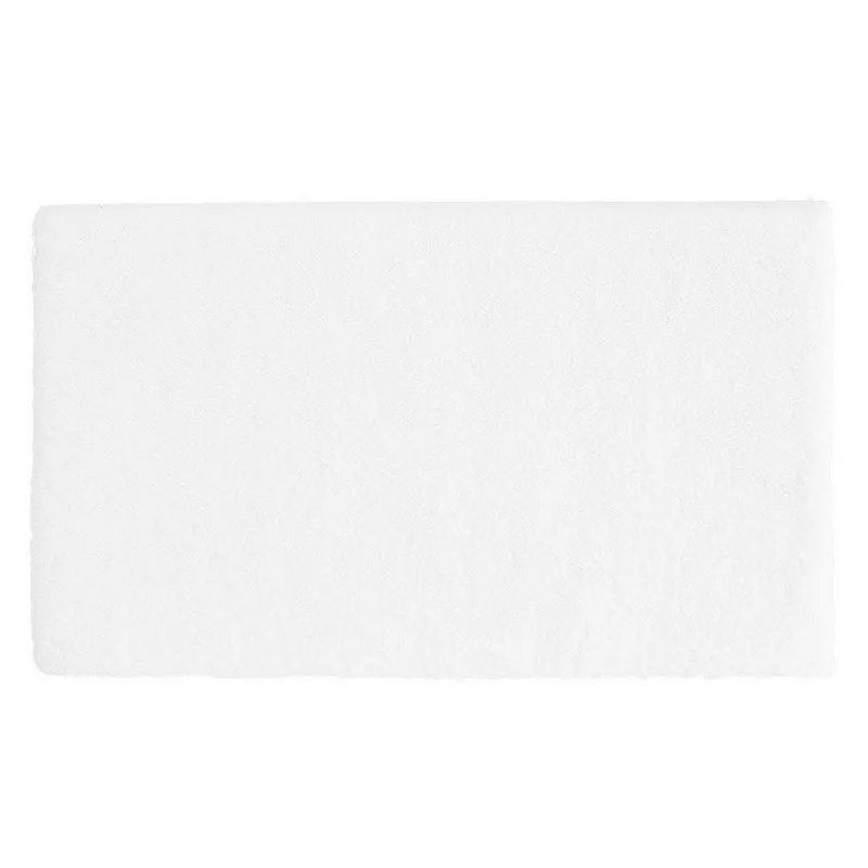 20"x30" Marshmallow Bath Rug White: Madison Park, Luxury Microfiber, Non-Slip Latex Backing, Machine Washable