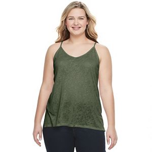 Juniors' Plus Size Mudd® Double V-Neck Camisole