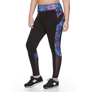 Plus Size Wild Majesty Printed Panel Leggings