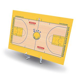 Golden State Warriors Replica Basketball Court Display