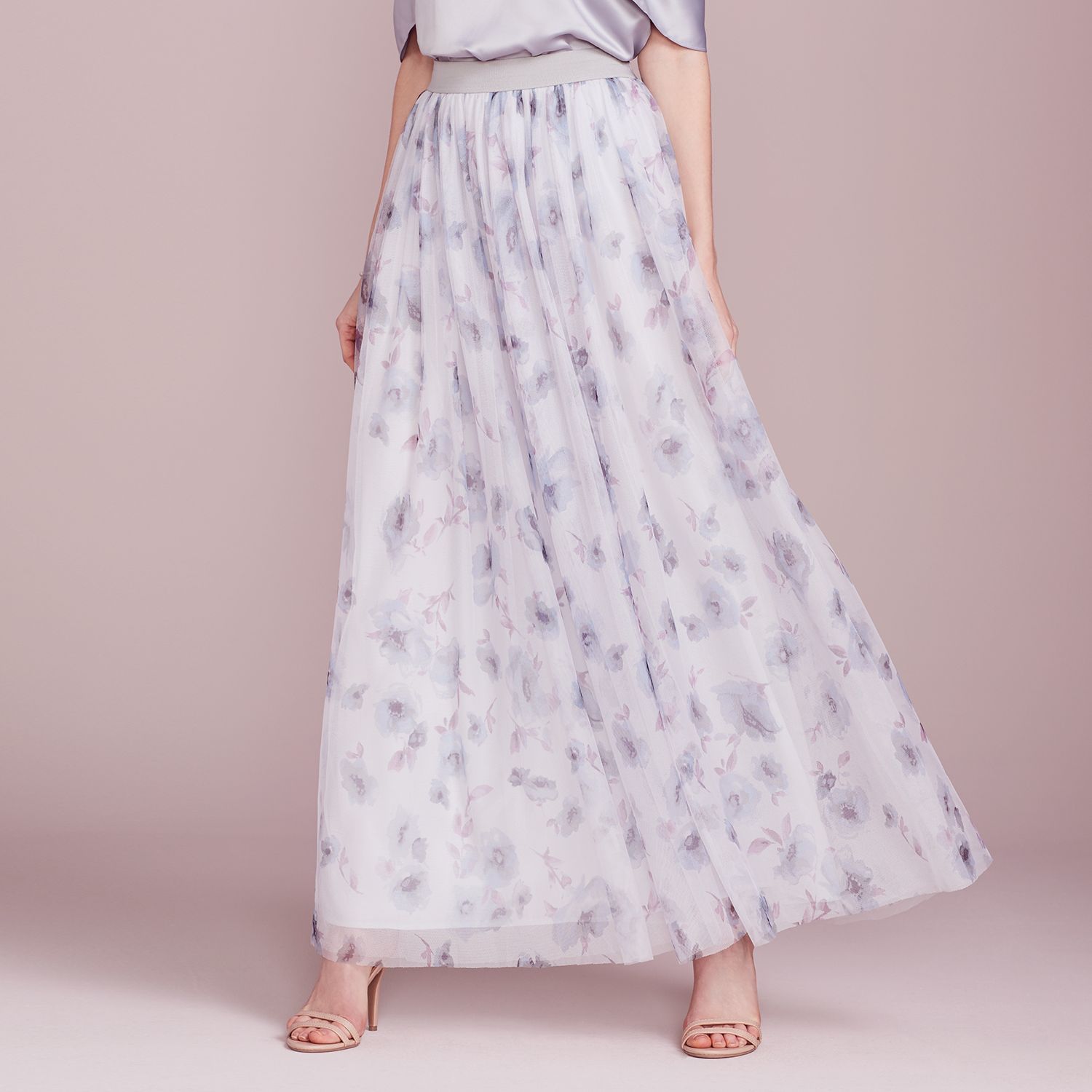 floral tulle maxi dress