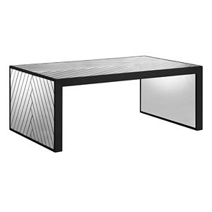Madison Park Mirrored Chevron Coffee Table