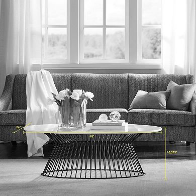 Madison Park Keaton Marble Top Coffee Table