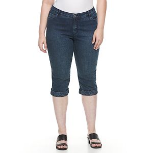 Plus Size Gloria Vanderbilt Alexandra Cuffed Capri Jeans