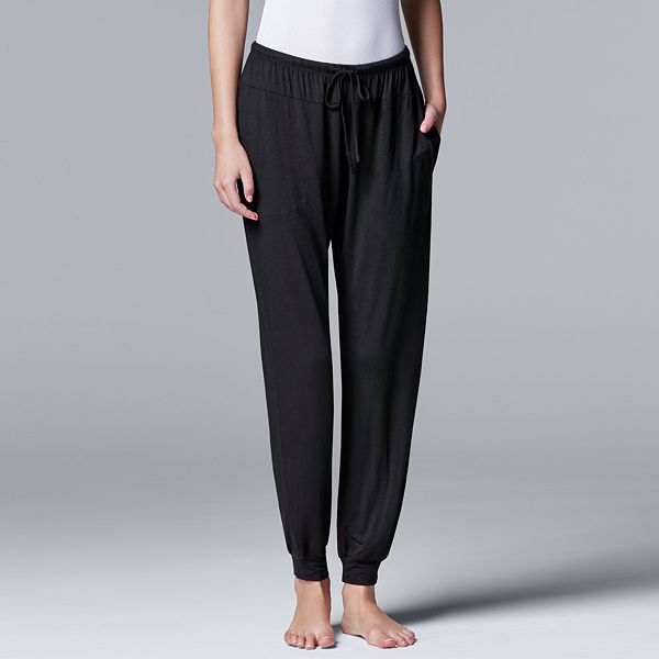 Women's Simply Vera Vera Wang Basic Luxury Banded Bottom Pajama Pants