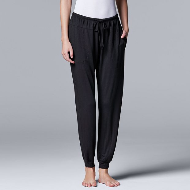 Women's Simply Vera Vera Wang Basic Luxury Banded Bottom Pajama Pants