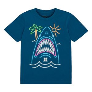 Boys 4-7 Hurley Glow-in-the-Dark Neon Shark Tee