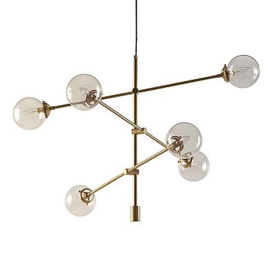INK+IVY 6-Light Gold Finish Chandelier