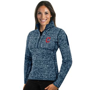 Women's Antigua Cleveland Indians Fortune Midweight Pullover Sweater