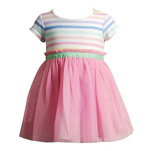 Baby Girl Youngland Striped Tulle Dress